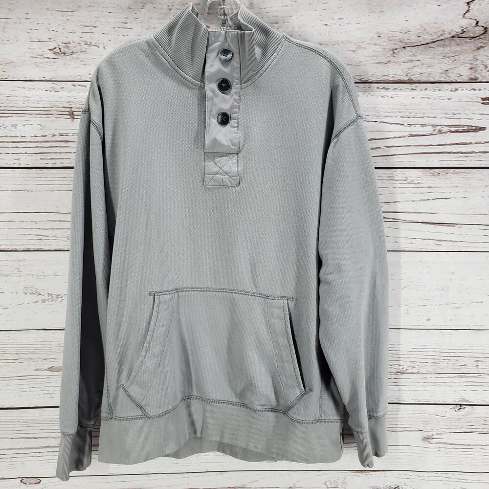 Old Navy Gray Cotton Blend Heavyweight Long Sleeve Sweatshirt Size XL